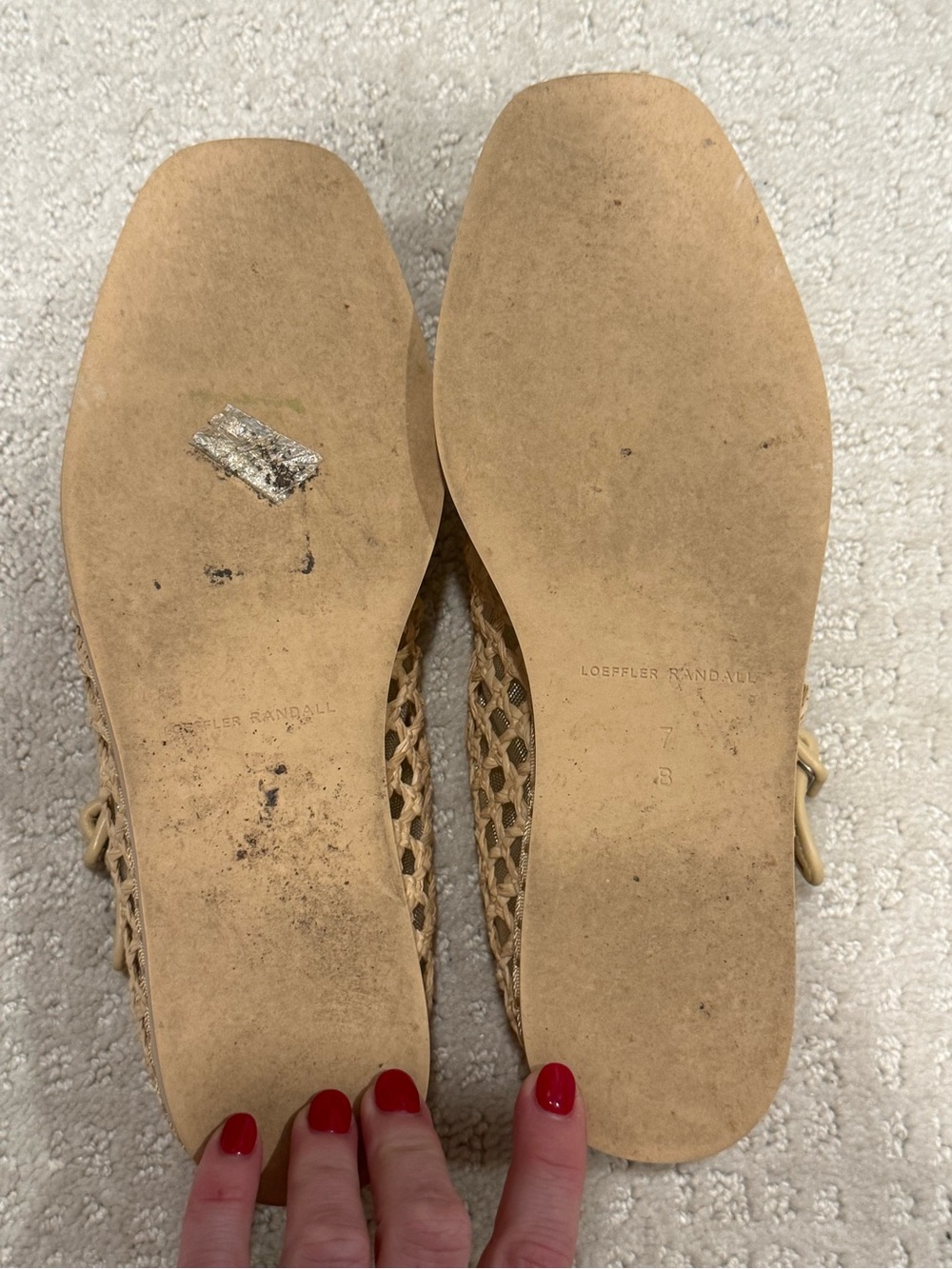 Loeffler Randall Woven Mary Jane Flats in Beige— 7 - Picture 2 of 3